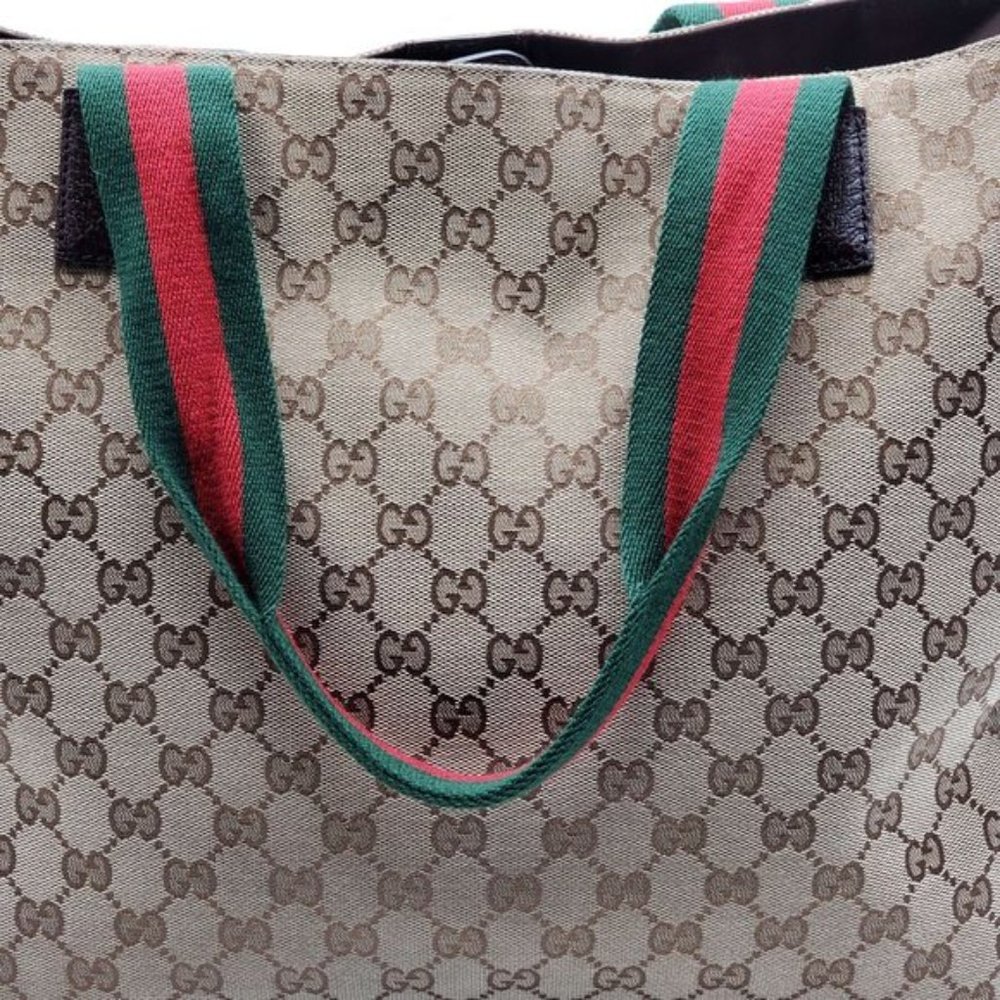 Authentic Gucci GG Canvas Tote Large Shoulder Bag - Picture 8 of 15